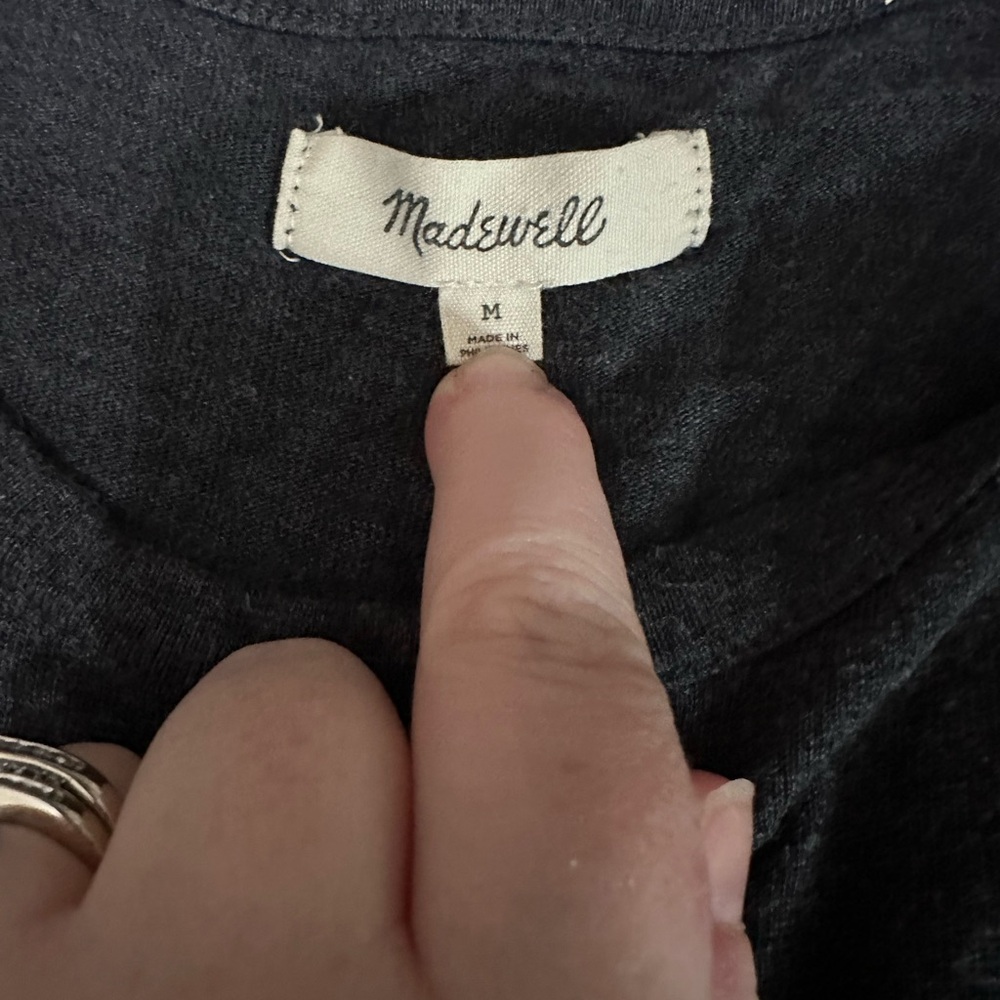 Madewell Relaxed Midi Tee Dress in Grey Size M - Picture 5 of 5